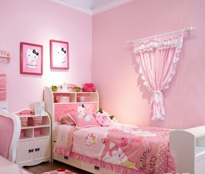 desain kamar tidur hello kitty terbaru