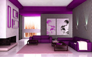 Elegant Purple Living Room For 2014