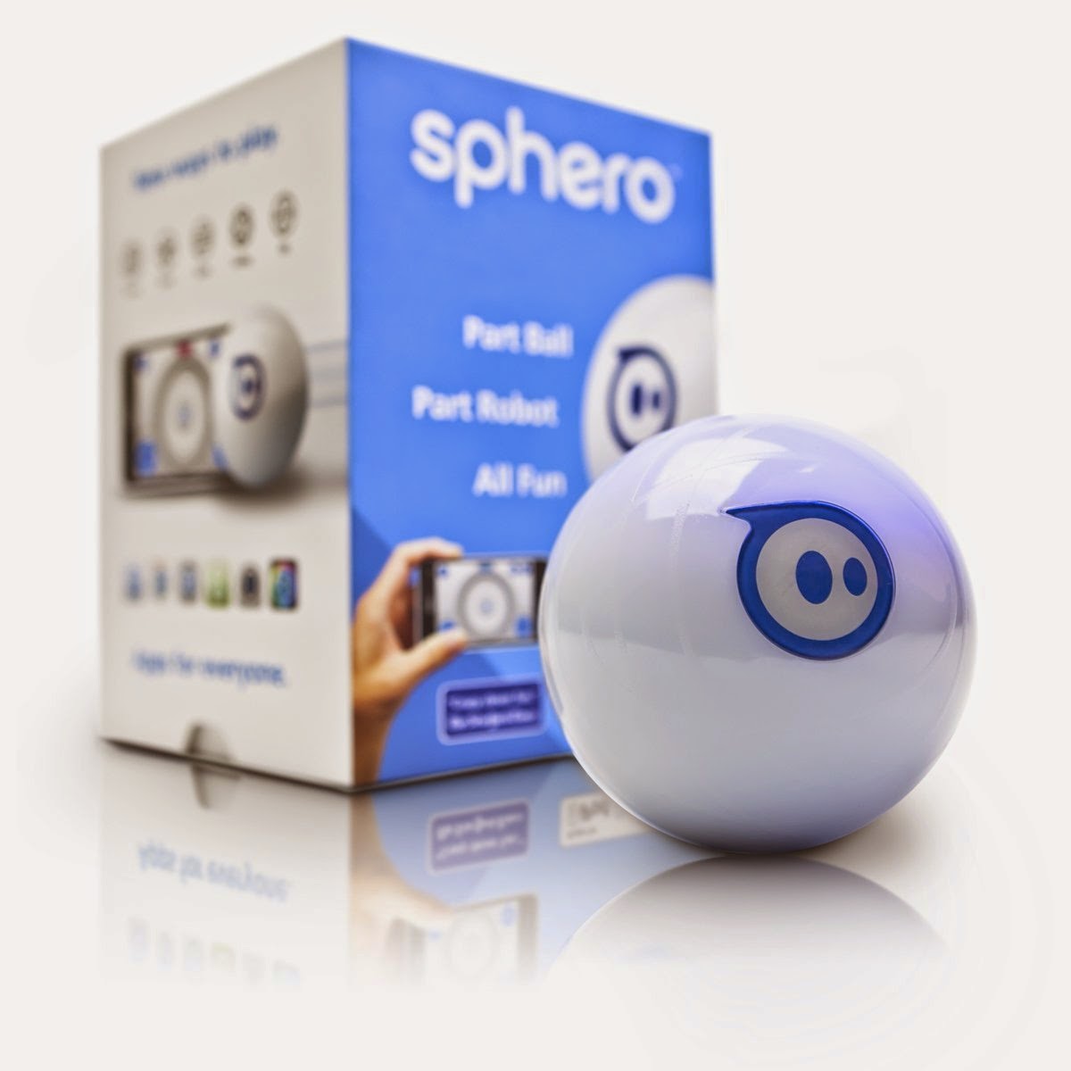 Sphero iOS and Android App Controlled Robotic Ball - Retail Packaging - White 