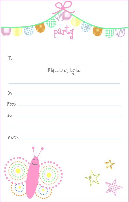 Butterfly invitation - Letter