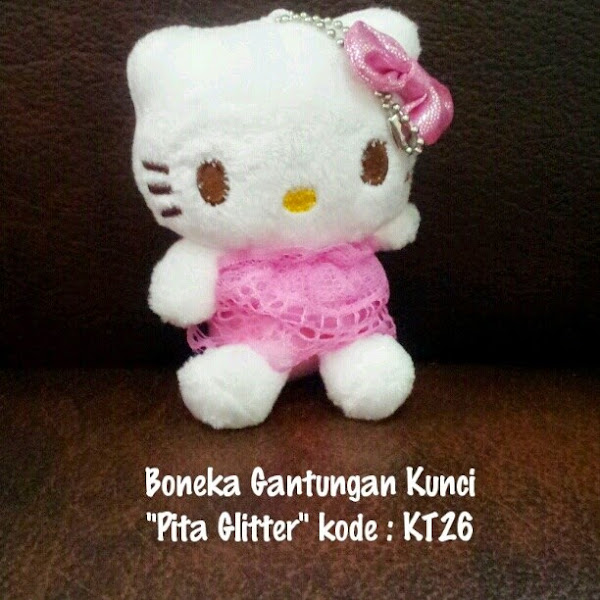 Boneka Hello Kitty Murah  Grosir Ecer Gantungan Kunci n Hiasan Tas Pita Glitter