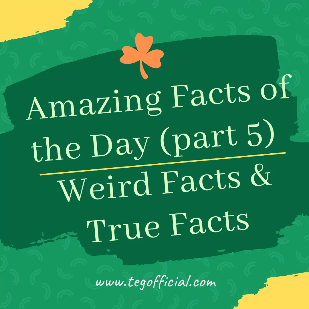 Amazing Facts of the Day (part 5) | Weird Facts | True Facts- TEGOFFICIAL.COM