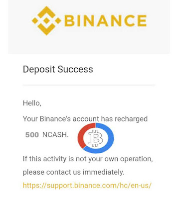 Deposit notify Binance