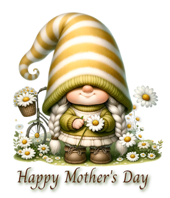 Mothers Day Gnomes Green Girl