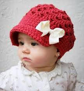 Gambar Topi Rajut Untuk Bayi Lucu Perempuan