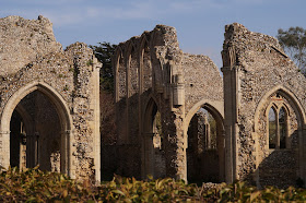 Walking near Burnham Market at Creake Abbey