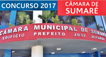 Concurso Câmara de Sumaré-SP 2017 oferece 15 vagas