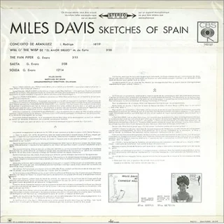 ALBUM: Sketches of Spain (contraportada) - MILES DAVIS