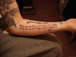 famous quote tattoo