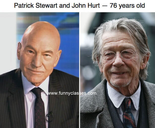 Patrick Stewart and John Hurt