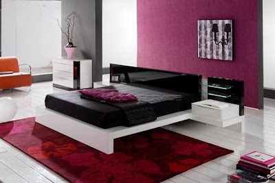 Dark Gray Bedroom on Black     Purple Bedroom