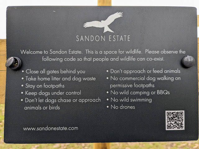 The sign on the entrance to the Sandon estate