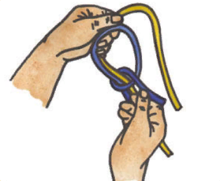 tying a rope knot