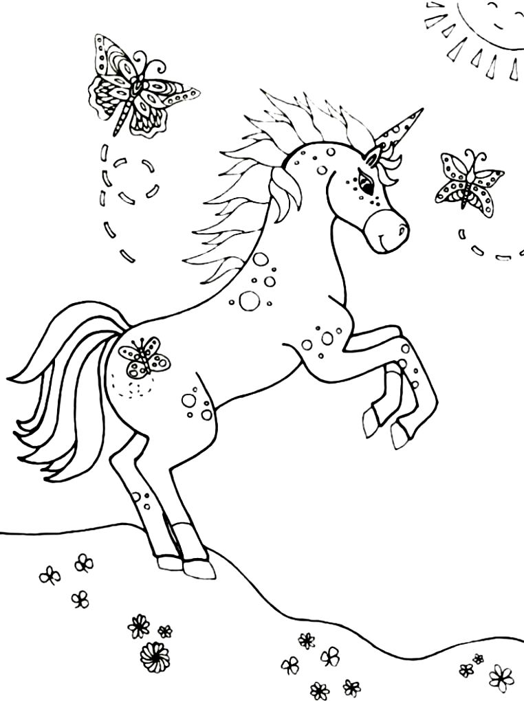 Unicorn with butterflies