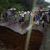 Erosion collapses Cameroon highway into two, leaves travelers stranded (Photos)