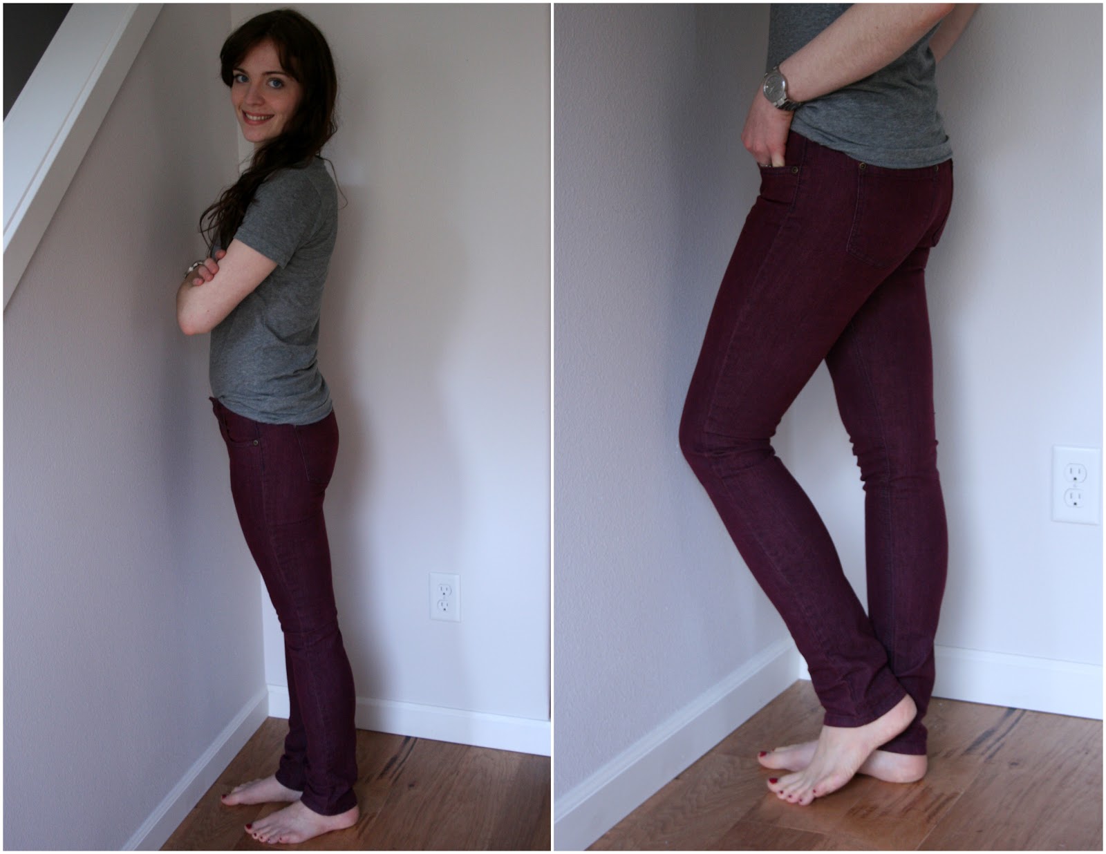 Totally successful: Burgundy dyed jeans project / Create / Enjoy