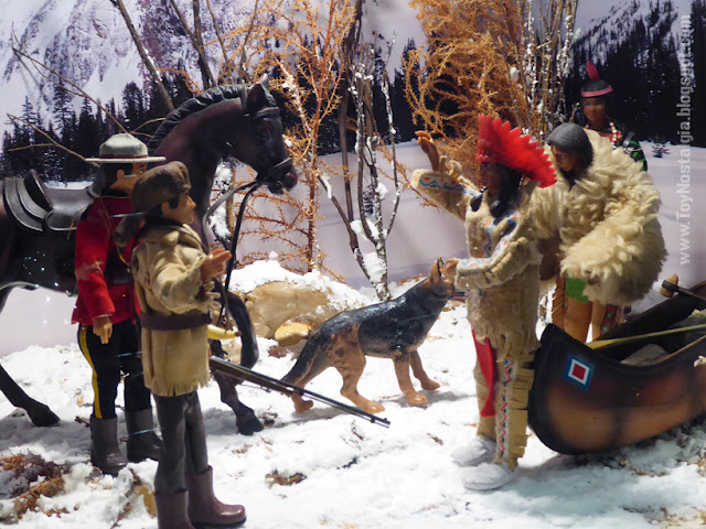 Madelman - Diorama Policía montada canadiense y aborígenes americanos  Madelman 50 aniversario