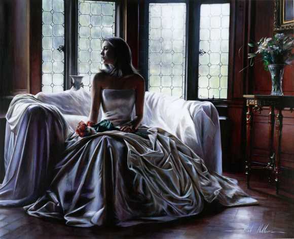 rob hefferan pinturas hiper realistas mulheres noivas casamento beleza vestidos festa gala