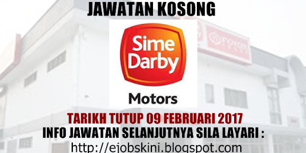 Jawatan Kosong Terkini di Sime Darby Motors - 09 Februari 2017