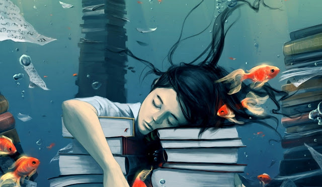 fantasy sleep,digital art dream, digital art underwater