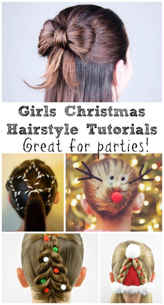 8 Festive Girls Christmas Hair Style Ideas with Tutorials