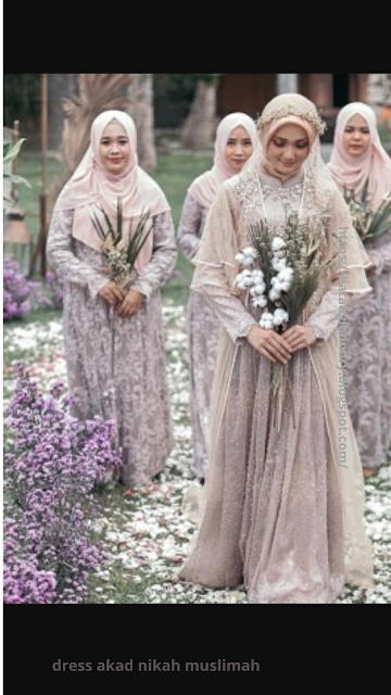 dress akad nikah muslimah