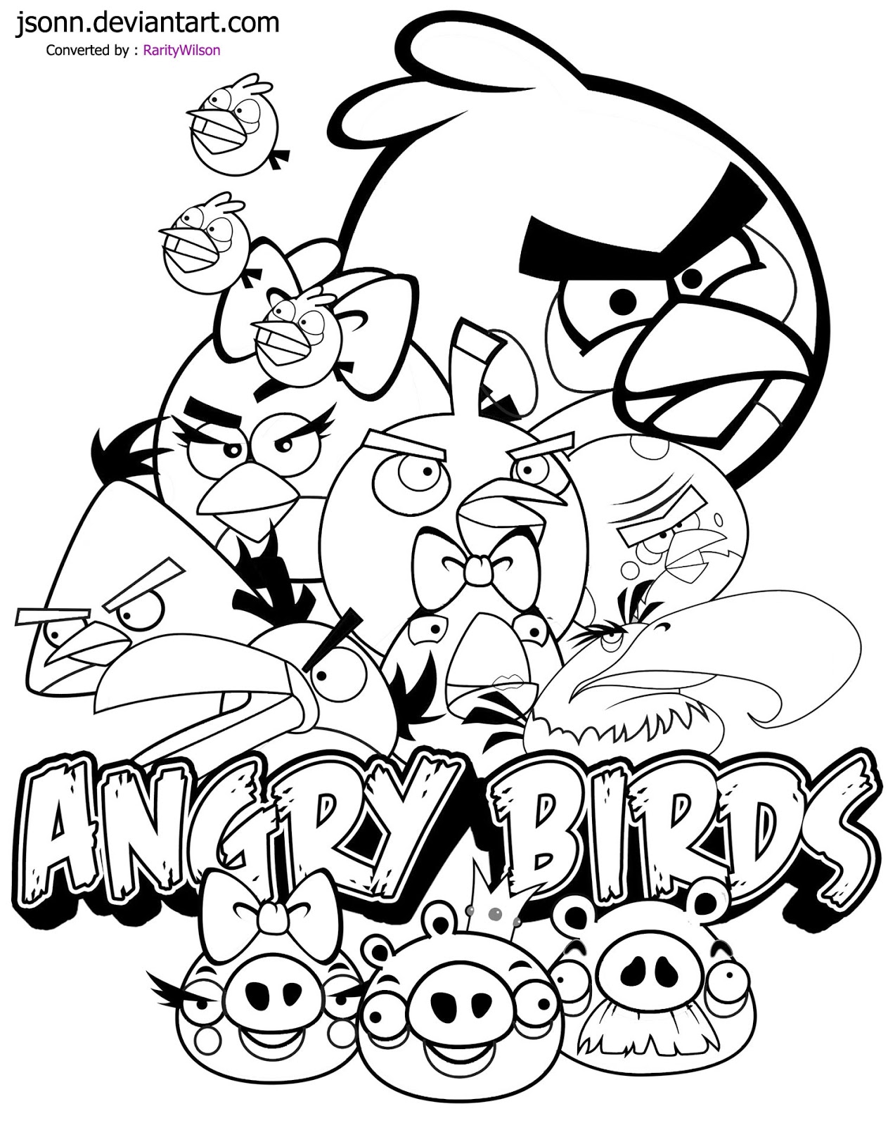 Angry Bird Coloring Page 3