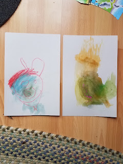 Toddler Bunny Paintings