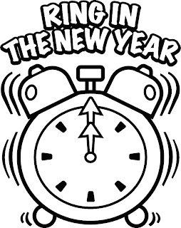 happy new year ringing coloring sheets