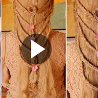 Learn - How To Make Quick And Easy Cascading Fishtail Braid Hairstyle, See Tutorial