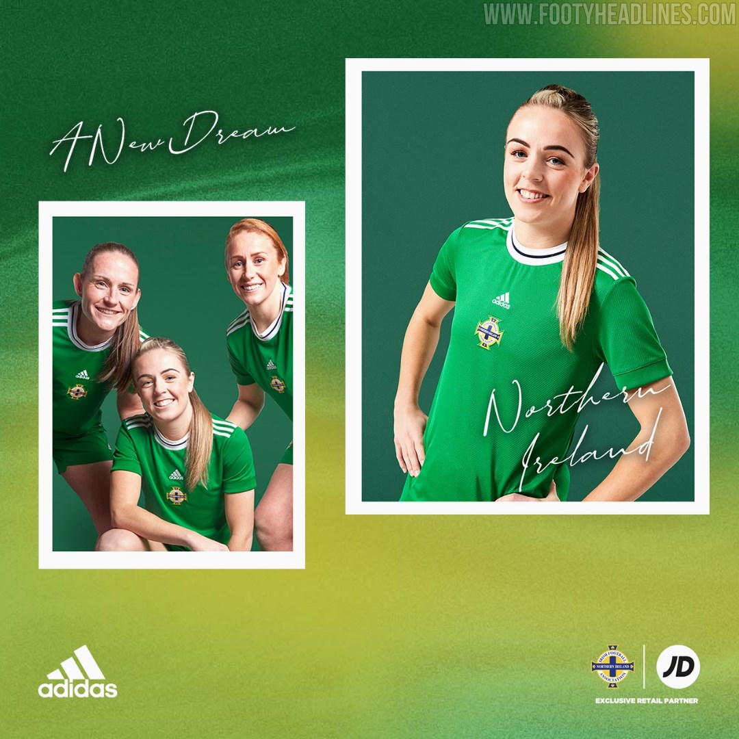 Bộ quần áo bóng đá mới của Bắc Ireland cho giải Euro nữ được công bố