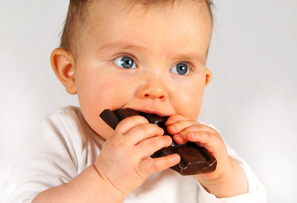 Sweet Baby Eating Dairy Milk Chocolate