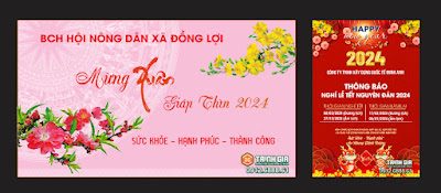 In Phông bạt Khổ lớn Chúc mừng năm mới tại huyện Triệu Sơn
