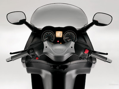 Piaggio XEvo scooter dashboard view