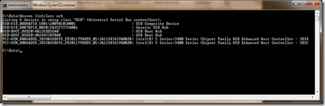 DEVCON-ListClassUSB