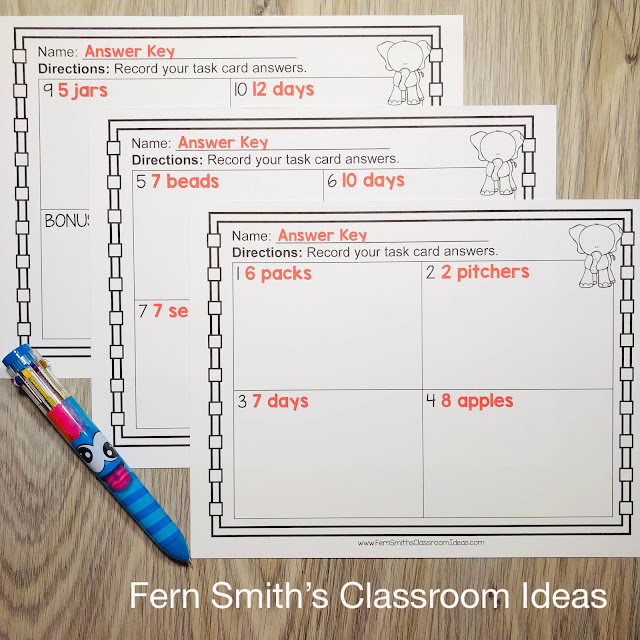 Download This 3rd Grade Division Word Problems, Task Cards, Worksheets, & Assessments Resource Bundle to USE in Your Classroom Today!