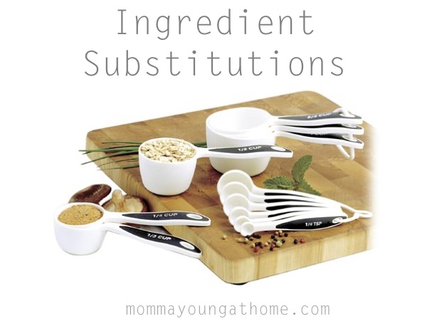 Cooking Tips: Ingredient Substitutions