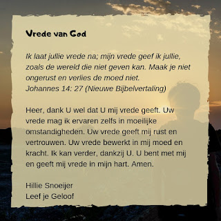 Leef je geloof, Hillie Snoeijer: Vrede van God