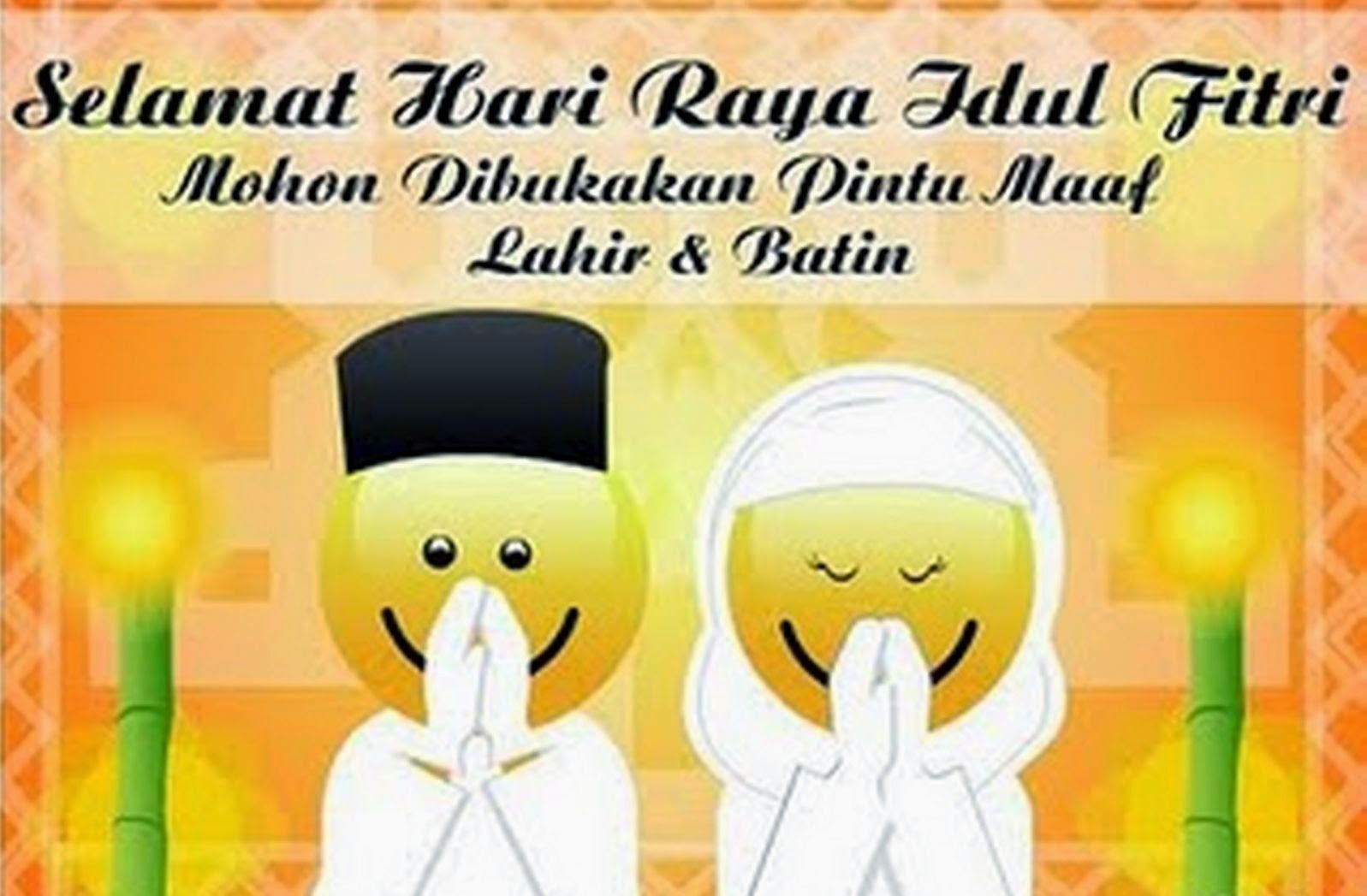 Gambar Kartun Muslimah Idul Fitri