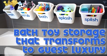 Stylish Bathtub Toy Storage that Transforms for Guest Luxury - Blue i Style