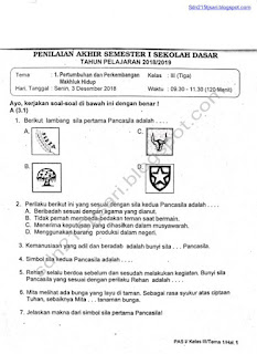 soal ujian kelas 3 tema 3