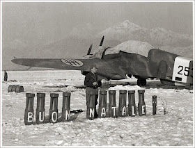 24 December 1940 worldwartwo.filminspector.com Merry Christmas sign Italian SM 79 Albania