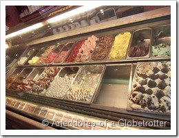 Array of flavours for selection