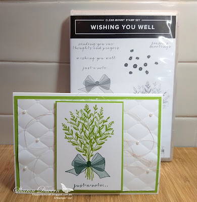 Wishing You Well, Tufted DTIEF, Just a note cards, Colour Creations Blog Hop, Art with Heart, Granny Apple Green, Stampin' Up