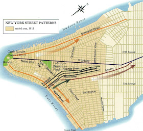 planejamento das ruas de NY em 1811