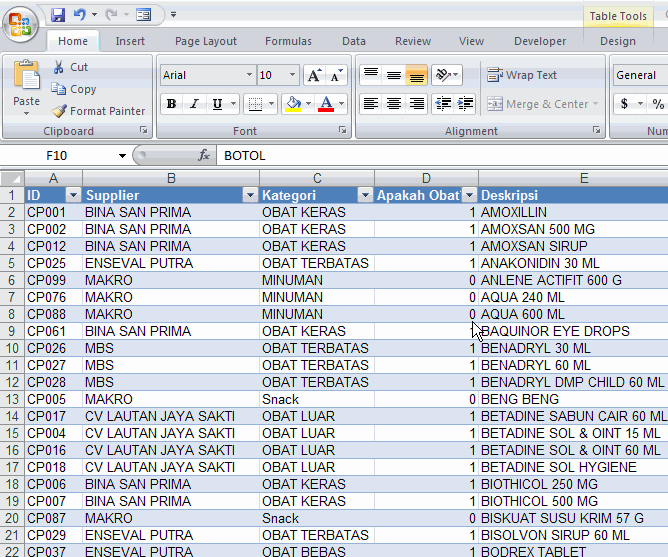 Cara Membuat Database dengan Excel disertai Form Entri Data