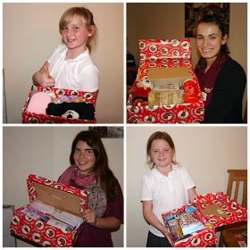 Finished shoebox gifts