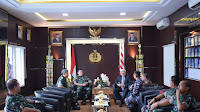 Kunjungan Kerja Panglima TNI Laksamana TNI Yudo Margono Di Mako Lanal Palembang