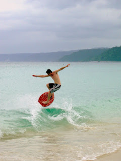 skimboarding on okinawa beaches