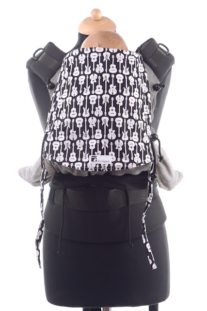 Huckepack half Buckle Babytrage, ergonomisch und stufenlos mitwachsend, Träger zum Binden, Hüftgurt mit Schnalle.